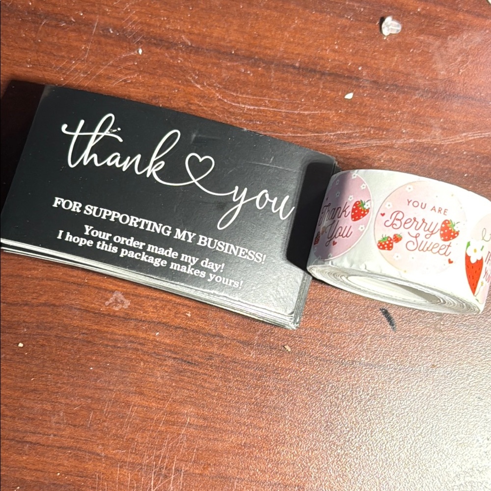 Thank You Cards and Berry Sweet Stickers